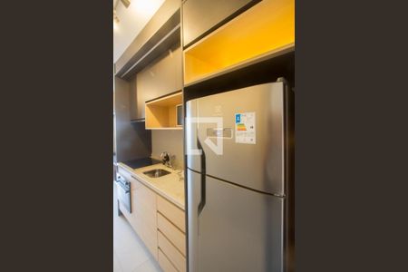 Cozinha de apartamento à venda com 1 quarto, 26m² em Jardim das Acacias, São Paulo
