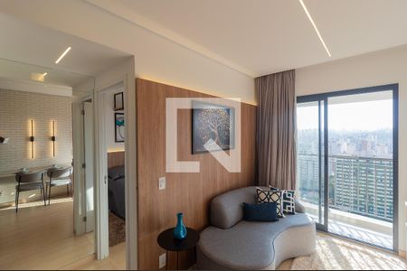 Sala de apartamento à venda com 1 quarto, 33m² em Santo Amaro, São Paulo