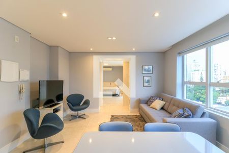 Sala de apartamento para alugar com 1 quarto, 56m² em Brooklin, São Paulo