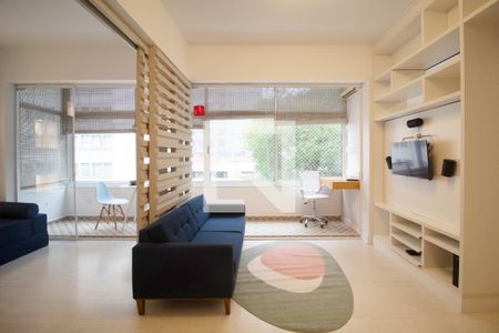 Sala de apartamento à venda com 1 quarto, 80m² em Jardim Paulista, São Paulo