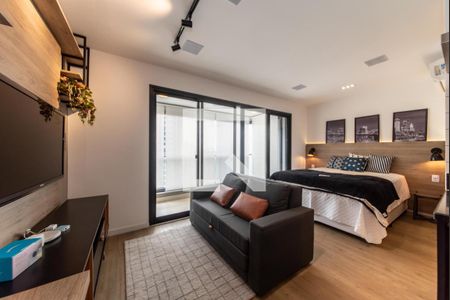 Sala de apartamento para alugar com 1 quarto, 38m² em Campo Belo, São Paulo