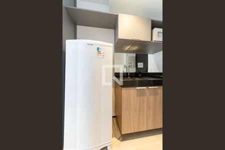 Cozinha de kitnet/studio para alugar com 1 quarto, 25m² em Indianópolis, São Paulo
