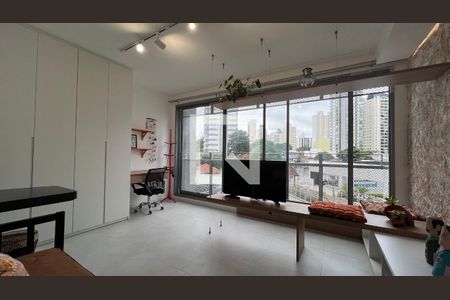 Sala e quarto de kitnet/studio para alugar com 1 quarto, 27m² em Pinheiros, São Paulo