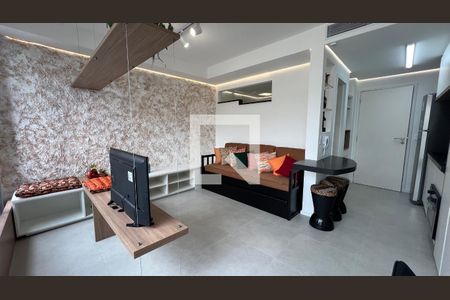 Sala e quarto de kitnet/studio para alugar com 1 quarto, 27m² em Pinheiros, São Paulo