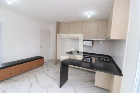 Sala/Cozinha de apartamento à venda com 1 quarto, 42m² em Vila Azevedo, São Paulo