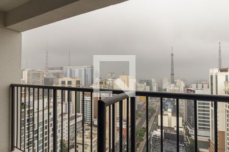 Varanda da Sala de apartamento para alugar com 1 quarto, 38m² em Consolação, São Paulo