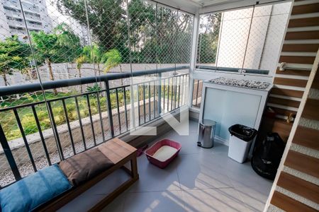 Varanda da Sala de apartamento para alugar com 2 quartos, 66m² em Vila Andrade, São Paulo