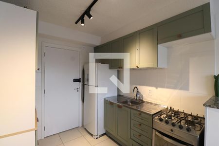 Cozinha de apartamento para alugar com 1 quarto, 28m² em Barra Funda, São Paulo