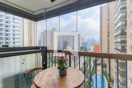 Varanda da Sala de apartamento para alugar com 1 quarto, 30m² em Brooklin, São Paulo