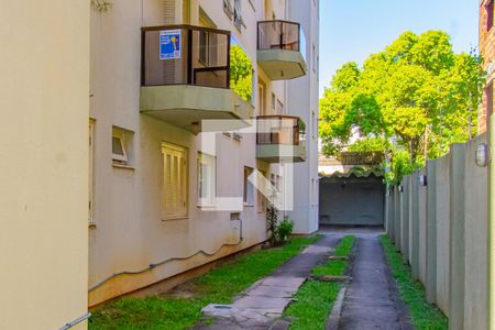 Apartamento para alugar com 51m², 1 quarto e sem vagaPlaquinha instalada na sacada da sala