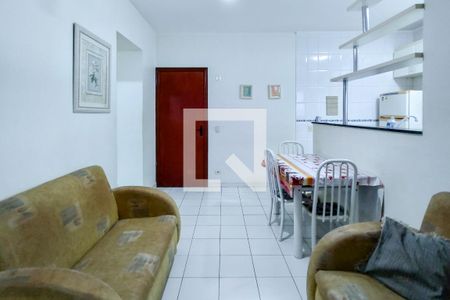 Sala  de apartamento para alugar com 2 quartos, 60m² em Canto do Forte, Praia Grande