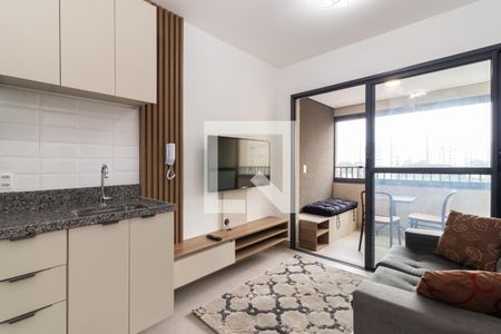 Sala de apartamento para alugar com 1 quarto, 31m² em Indianópolis, São Paulo