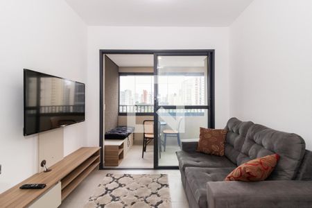 Sala de apartamento para alugar com 1 quarto, 31m² em Indianópolis, São Paulo