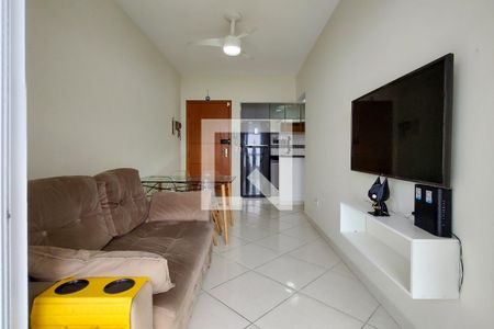 Sala de apartamento para alugar com 1 quarto, 40m² em Caiçara, Praia Grande