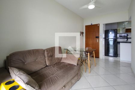 Sala de apartamento para alugar com 1 quarto, 40m² em Caiçara, Praia Grande