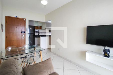 Sala de apartamento para alugar com 1 quarto, 40m² em Caiçara, Praia Grande