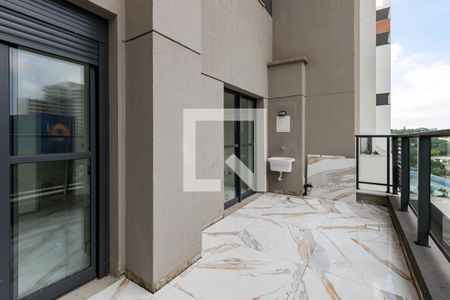 Studio à venda com 37m², 1 quarto e 1 vagaVaranda