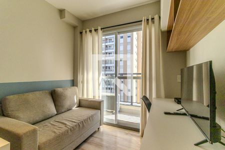 Sala e Cozinha de kitnet/studio à venda com 1 quarto, 28m² em República, São Paulo