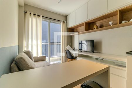 Sala e Cozinha de kitnet/studio à venda com 1 quarto, 28m² em República, São Paulo