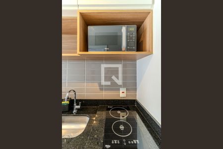 Sala e Cozinha de kitnet/studio à venda com 1 quarto, 28m² em República, São Paulo