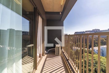 Studio à venda com 34m², 1 quarto e 1 vagaVaranda