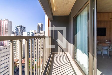 Studio à venda com 34m², 1 quarto e 1 vagaVaranda