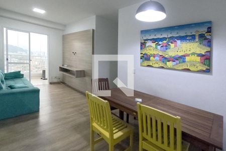 Sala de Estar e Jantar de apartamento para alugar com 2 quartos, 62m² em Marapé, Santos