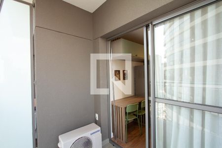 Varanda da Sala de apartamento para alugar com 1 quarto, 26m² em Vila Nova Conceição, São Paulo