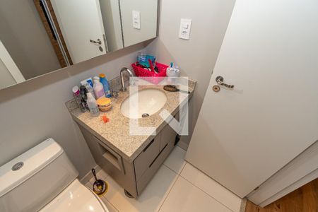 Apartamento à venda com 97m², 2 quartos e 2 vagasDetalhe Banheiro Social