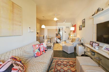 Sala de apartamento para alugar com 3 quartos, 90m² em Jardim Belmar, Guarujá