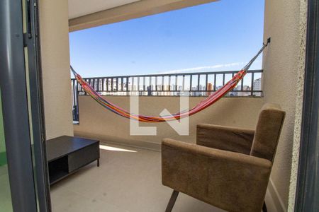 Sala, terraço  de apartamento para alugar com 1 quarto, 32m² em Indianópolis, São Paulo