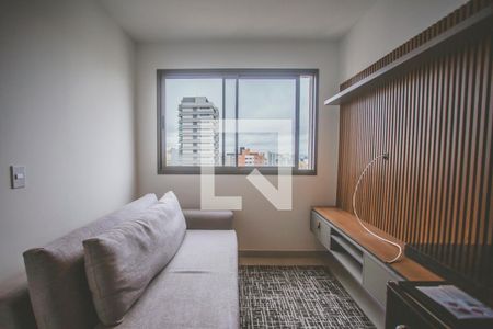 Sala / Cozinha de apartamento para alugar com 1 quarto, 25m² em Vila Clementino, São Paulo