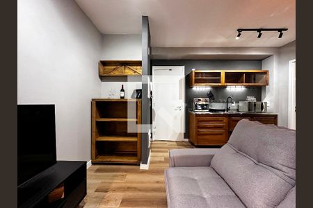 Sala de apartamento para alugar com 1 quarto, 37m² em Santo Amaro, São Paulo