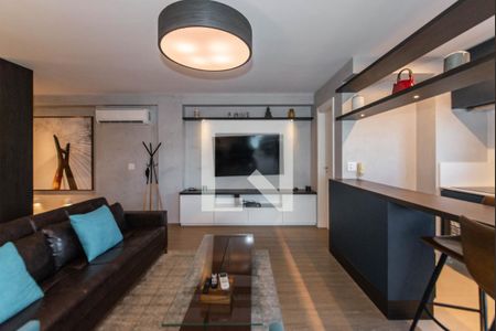 Sala de apartamento para alugar com 1 quarto, 67m² em Brooklin, São Paulo