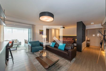 Sala de apartamento para alugar com 1 quarto, 67m² em Brooklin, São Paulo