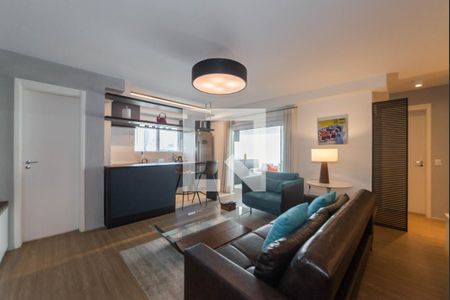 Sala de apartamento para alugar com 1 quarto, 67m² em Brooklin, São Paulo