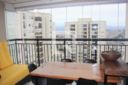 Varanda gourmet da sala de apartamento para alugar com 2 quartos, 87m² em Jardim Flor da Montanha, Guarulhos
