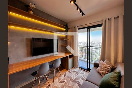 Sala de apartamento à venda com 1 quarto, 34m² em Santo Amaro, São Paulo