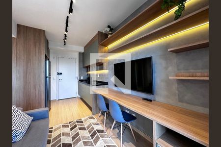 Sala de apartamento à venda com 1 quarto, 34m² em Santo Amaro, São Paulo