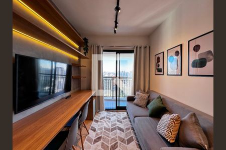 Sala de apartamento à venda com 1 quarto, 34m² em Santo Amaro, São Paulo