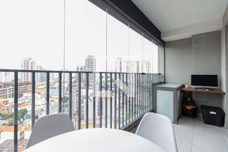 Varanda da Suíte e da Sala de apartamento à venda com 1 quarto, 37m² em Vila Firmiano Pinto, São Paulo