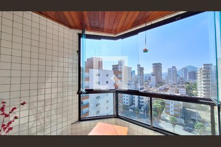 Varanda da Sala de apartamento para alugar com 2 quartos, 85m² em Guilhermina, Praia Grande