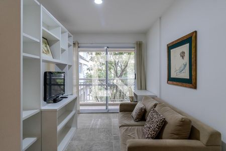 Sala de apartamento para alugar com 1 quarto, 32m² em Panamby, São Paulo