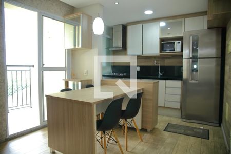 Sala/Cozinha de apartamento para alugar com 1 quarto, 48m² em Planalto, São Bernardo do Campo