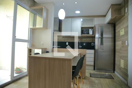 Sala/Cozinha de apartamento para alugar com 1 quarto, 48m² em Planalto, São Bernardo do Campo