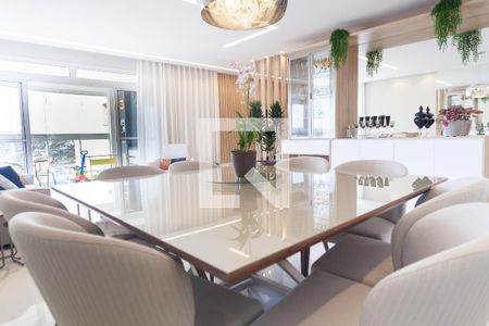 Sala de Jantar de apartamento à venda com 4 quartos, 163m² em Alphaville - Lagoa dos Ingleses, Nova Lima