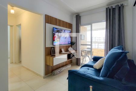 Sala de apartamento para alugar com 2 quartos, 82m² em Guilhermina, Praia Grande