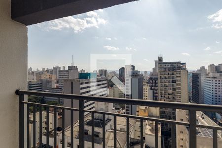 Varanda de kitnet/studio para alugar com 1 quarto, 27m² em Vila Buarque, São Paulo