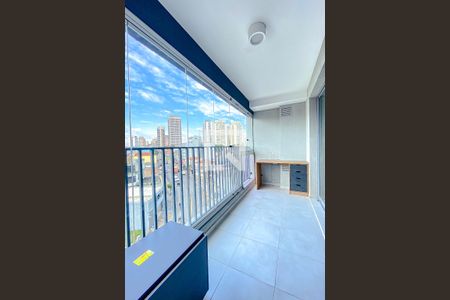 Varanda da Sala de apartamento para alugar com 1 quarto, 36m² em Vila Firmiano Pinto, São Paulo
