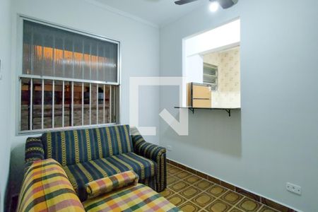 Sala de apartamento para alugar com 1 quarto, 32m² em Guilhermina, Praia Grande